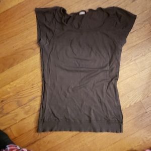 Halogen Sheer brown shirt